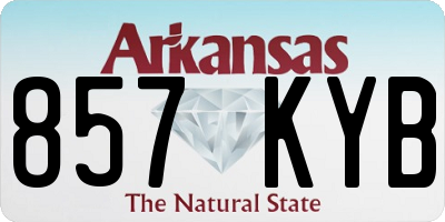 AR license plate 857KYB