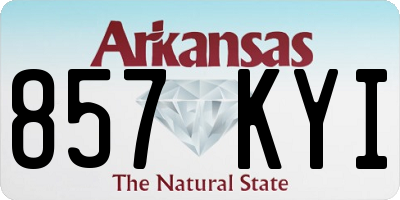 AR license plate 857KYI