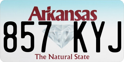 AR license plate 857KYJ