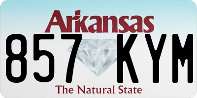 AR license plate 857KYM