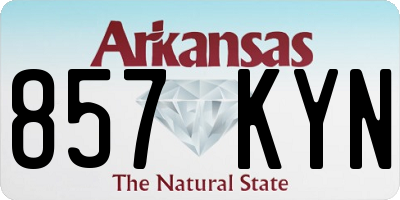 AR license plate 857KYN