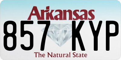 AR license plate 857KYP