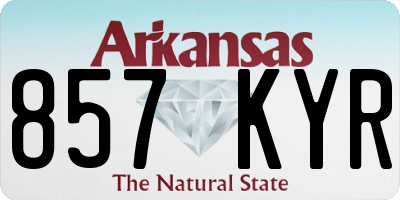 AR license plate 857KYR