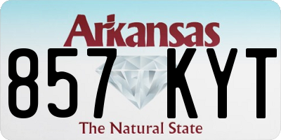 AR license plate 857KYT