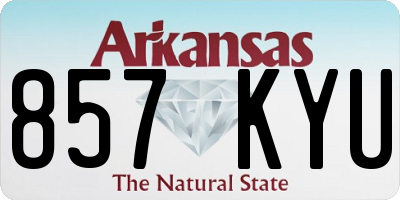 AR license plate 857KYU