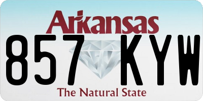 AR license plate 857KYW