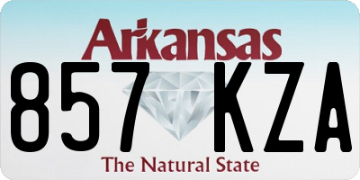 AR license plate 857KZA