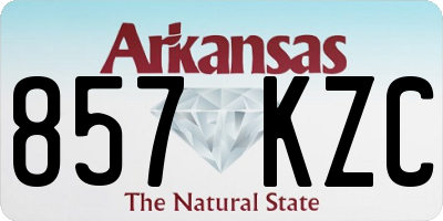 AR license plate 857KZC