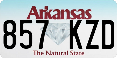 AR license plate 857KZD