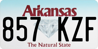 AR license plate 857KZF