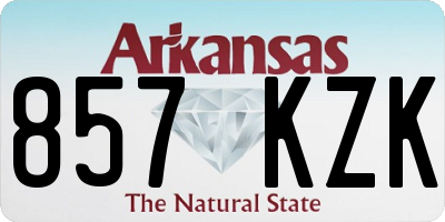 AR license plate 857KZK