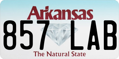AR license plate 857LAB