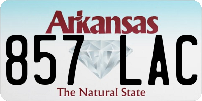 AR license plate 857LAC