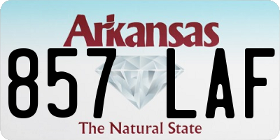 AR license plate 857LAF