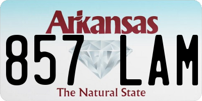 AR license plate 857LAM