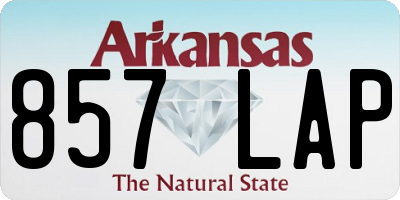 AR license plate 857LAP