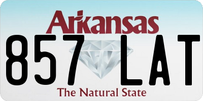 AR license plate 857LAT