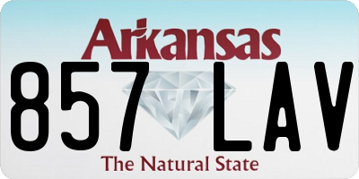 AR license plate 857LAV