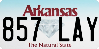 AR license plate 857LAY
