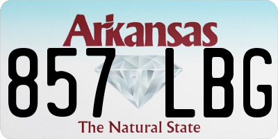 AR license plate 857LBG