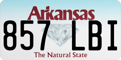 AR license plate 857LBI