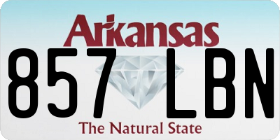 AR license plate 857LBN