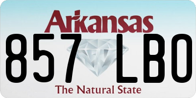 AR license plate 857LBO