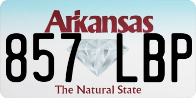 AR license plate 857LBP