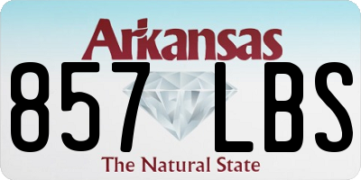 AR license plate 857LBS