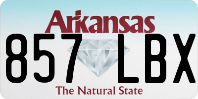 AR license plate 857LBX