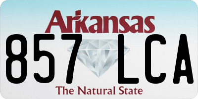 AR license plate 857LCA