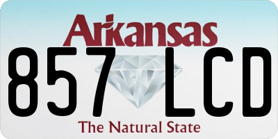 AR license plate 857LCD