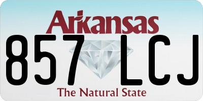 AR license plate 857LCJ