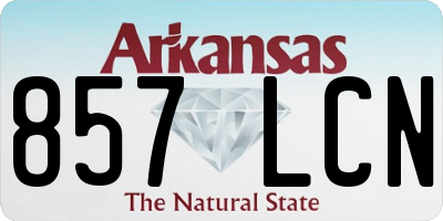 AR license plate 857LCN