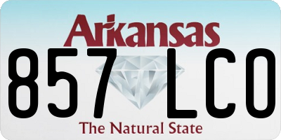 AR license plate 857LCO