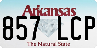 AR license plate 857LCP