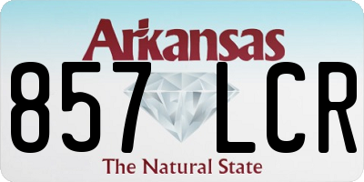 AR license plate 857LCR