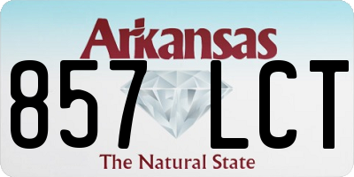 AR license plate 857LCT