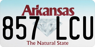 AR license plate 857LCU