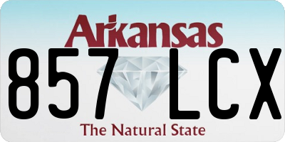 AR license plate 857LCX