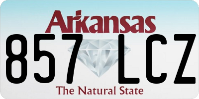 AR license plate 857LCZ