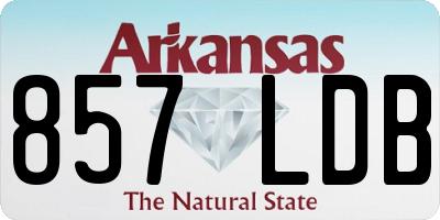 AR license plate 857LDB
