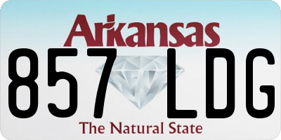 AR license plate 857LDG