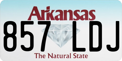 AR license plate 857LDJ