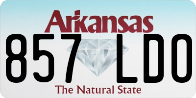 AR license plate 857LDO