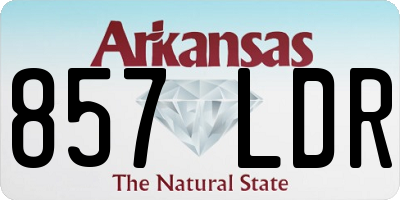 AR license plate 857LDR