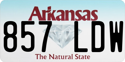 AR license plate 857LDW