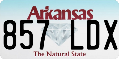 AR license plate 857LDX