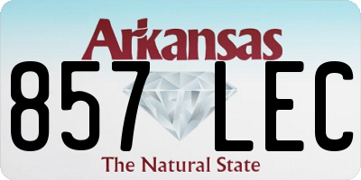 AR license plate 857LEC