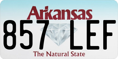 AR license plate 857LEF